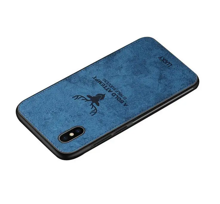Deer style Blue Горячая ткань текстура Олень 3D Мягкий ТПУ магнитный автомобильный чехол для Honor 10 Lite Встроенная Магнитная пластинка чехол на huawei Honor 10 Чехол - Цвет: Deer style Blue