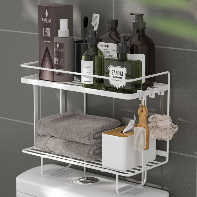 

Toilet Water Tank Storage Rack Iron Toilet Storage Rack Bathroom Storage Rack Wall Shelf Accessories For Organizer Holder Home