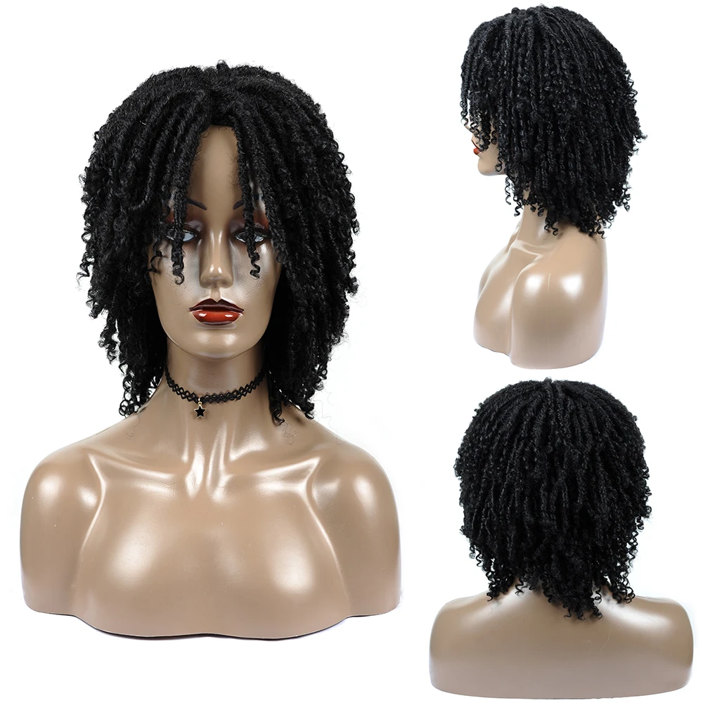 

613 Blonde Curly Wigs for Women African American Short Afro Curly Wig Naural Synthetic Golden Dreadlock Curly Wig Peruca Cosplay