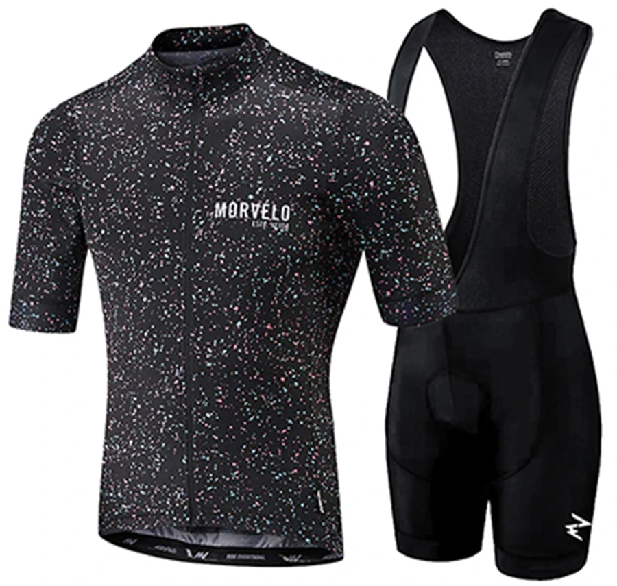 Morvelo Men Summer Clothing cycling Clothes kits short sleeve bib shorts men's Breathable Bib Shorts maillot ciclismo set