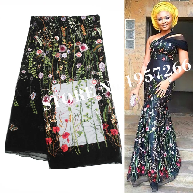 2021 новейшая африканская кружевная ткань Высококачественная вышитая Тюлевая