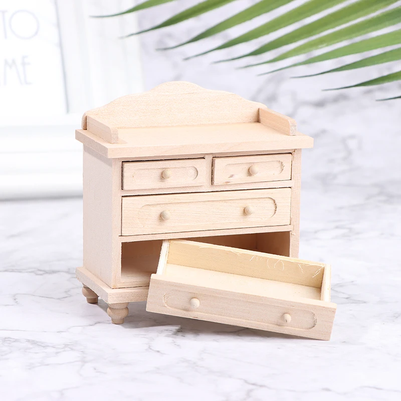 1 шт. 1:12 Кукольный домик Миниатюрный деревянный ТВ шкаф для хранения мебель Декор