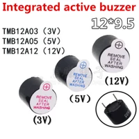 100pcslot 12095 active buzzer 3v5v12v tmb12a03 tmb12a05 tmb12a12 active buzzer magnetic long continous beep tone 129 5mm
