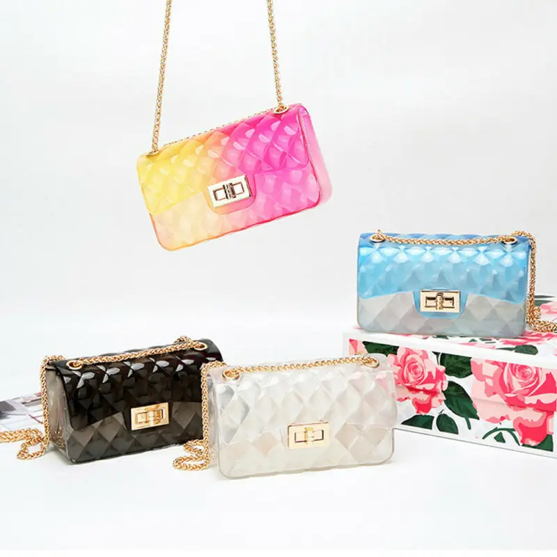 2019 новейшая популярная женская прозрачная Желейная сумка с градиентом из ПВХ