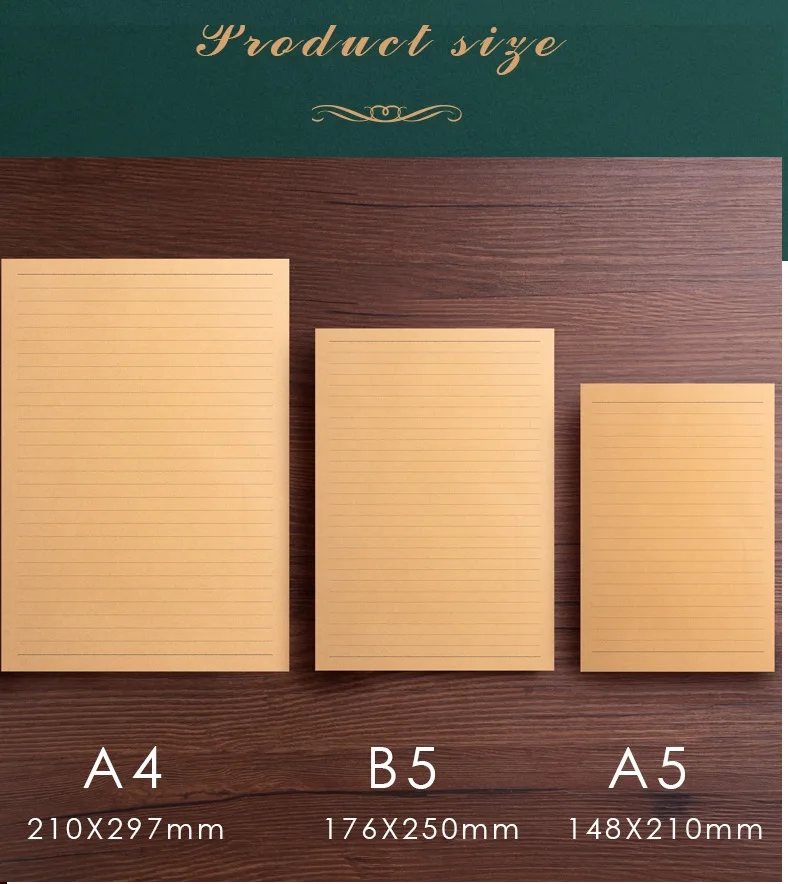 

50 sheets A4/B5/A5 Vintage Kraft paper Writing Letter Stationery Romantic Creative Note craft Paper painting packaging paper