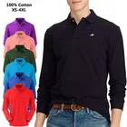 100% хлопок Одежда высшего качества; Сезон весна-осень; Новая мужская с длинным рукавом поло рубашки повседневная мужская одежда футболки-поло Homme Модные мужские топы XS-4XL