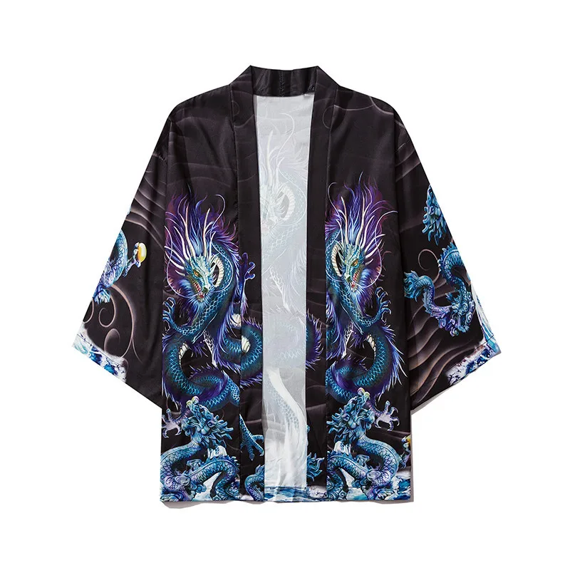 Японское кимоно кардиган для мужчин летняя Новинка Haori Samurai Kimonos каратэ уличная