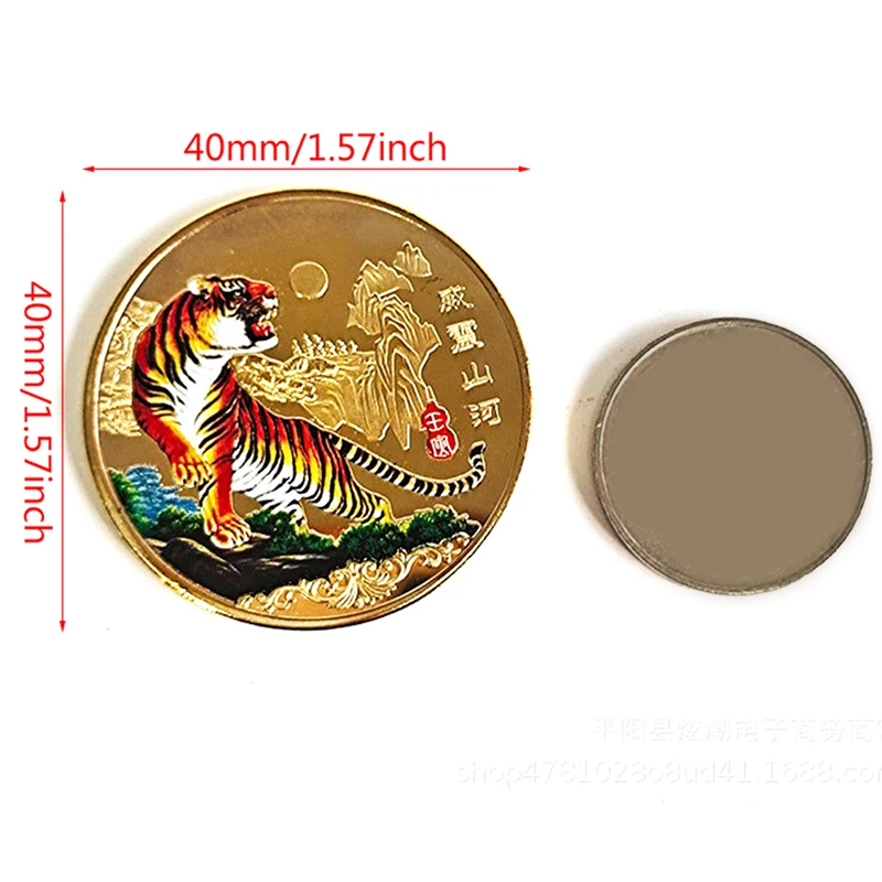 

2022 China New Year Tiger Year Original Commemorative Coin Bimetal Collection China Zodiac Tiger Year Coins Decoration Crafts