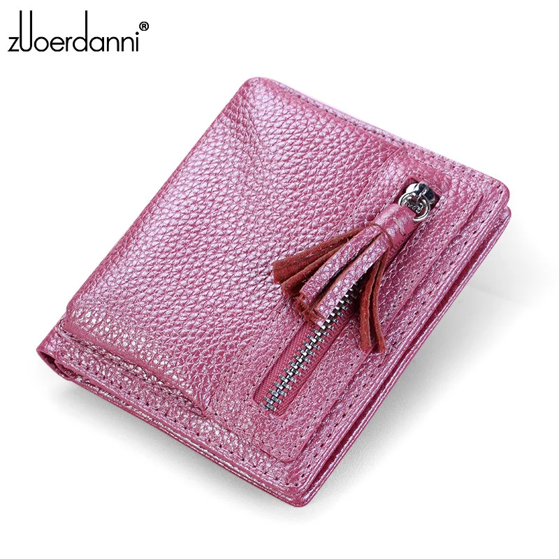 Тонкие кошельки унисекс из натуральной кожи Женский мини кошелек женский