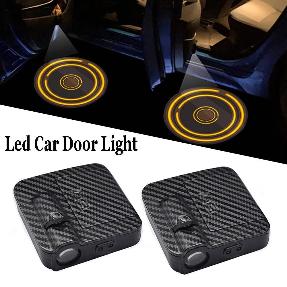 

Wireless LED Car Door Light Logo Laser Projector Ghost Shadow Night Lamp HD Auto Decorative Light Interior Accessories Universal
