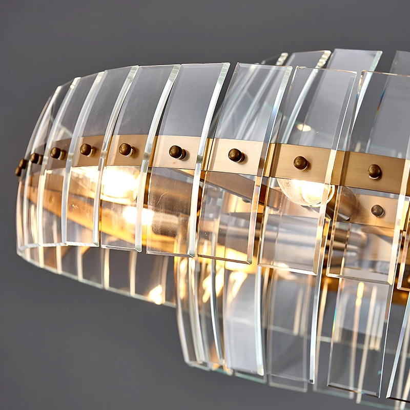 Living room chandelier after modern minimalist Nordic creative lighting restaurant designer villa light luxury bedroom crystal | Освещение