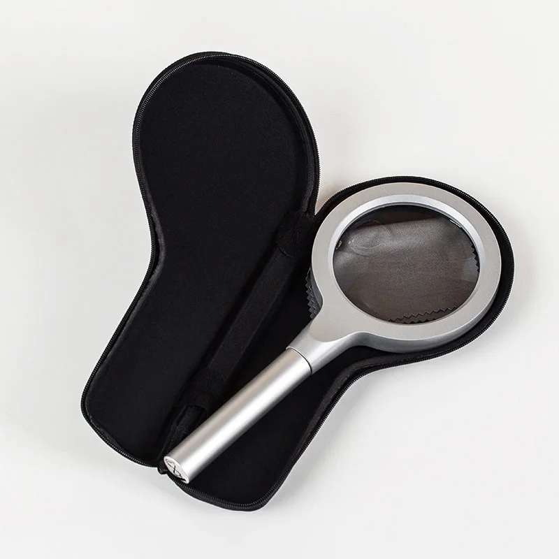 Ручная Лупа с 12 светодиодами 10 раз оптическое стекло подсветкой увеличительное