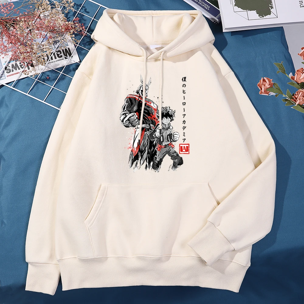 

Sweatshirt Men Anime My Hero Academia Midoriya Izuku All Might Printed Hoodie Male Big Size O-Neck Hoodied Top Harajukua Clothes