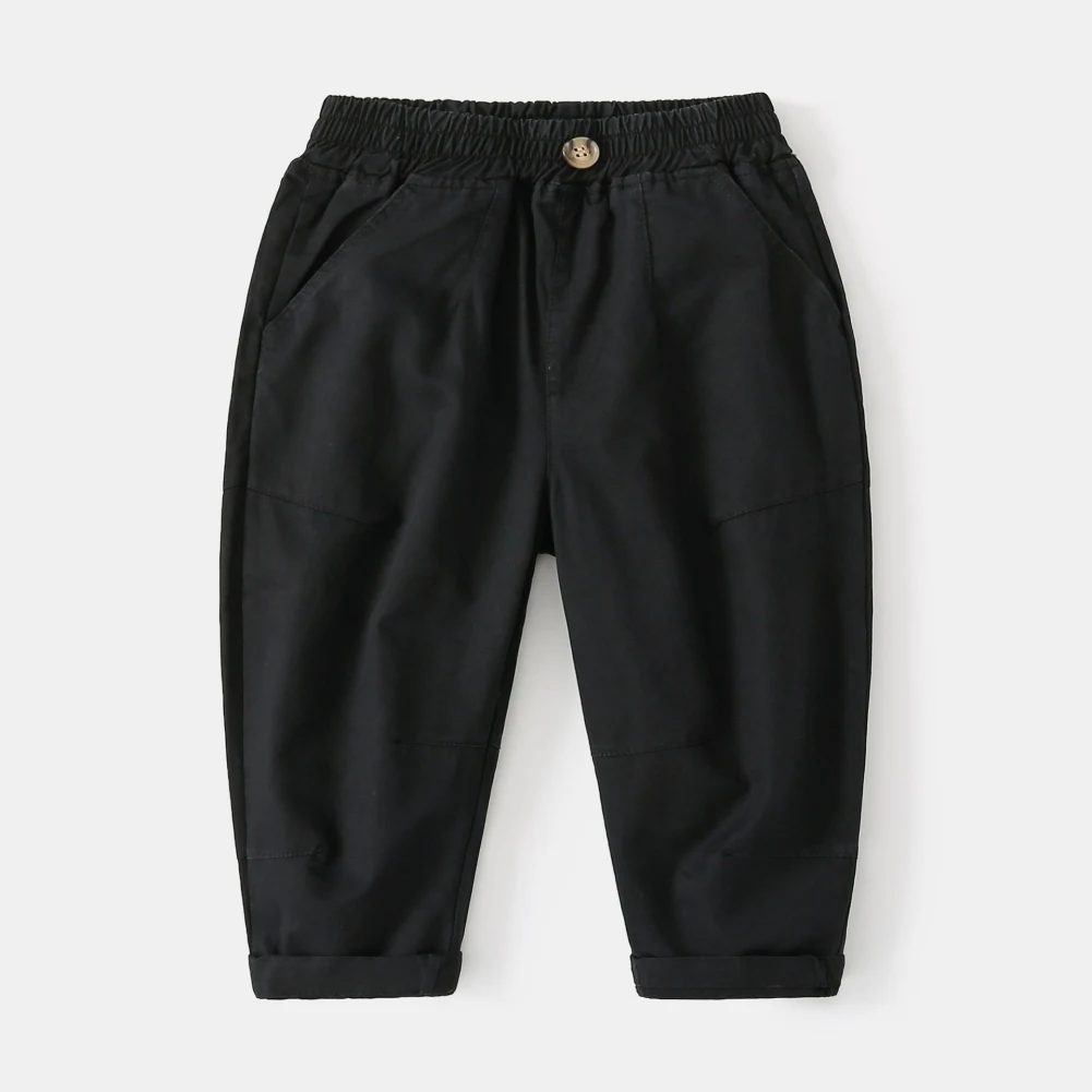 

Weixinbuy Children Fashion Loose Pants Spring Kids Boys Workwear Casual Pants Long Solid Color Trousers