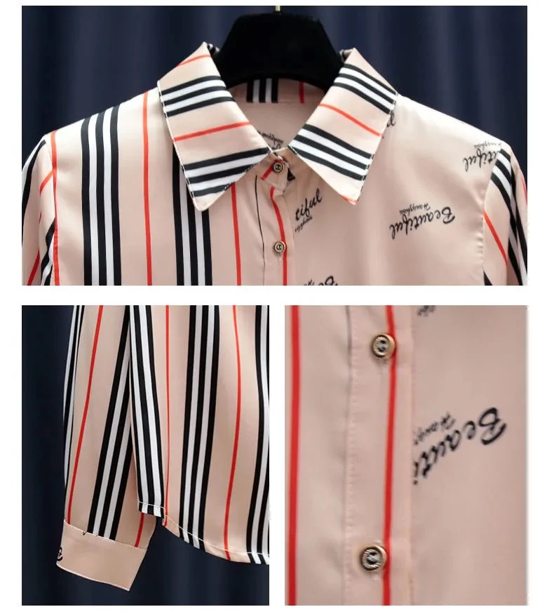 Женская блузка с длинным рукавом принтом весна-осень LS063 | одежда