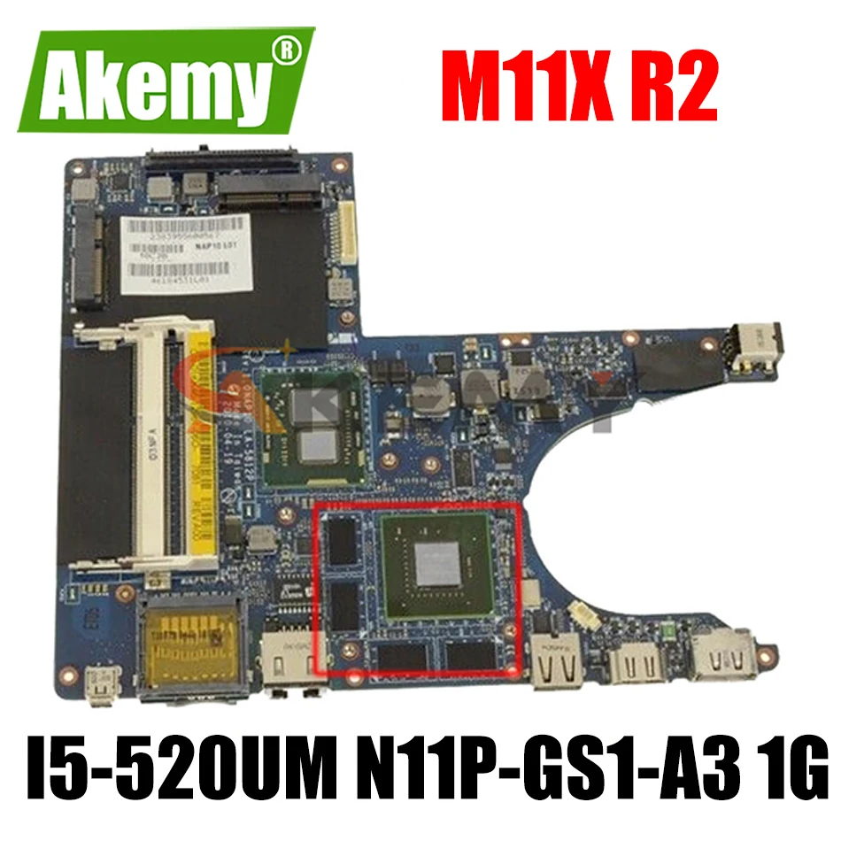 Оригинальная материнская плата для ноутбука DELL Alienware M11X R2 I5-520UM CN-01KK46 01KK46 LA-5812P