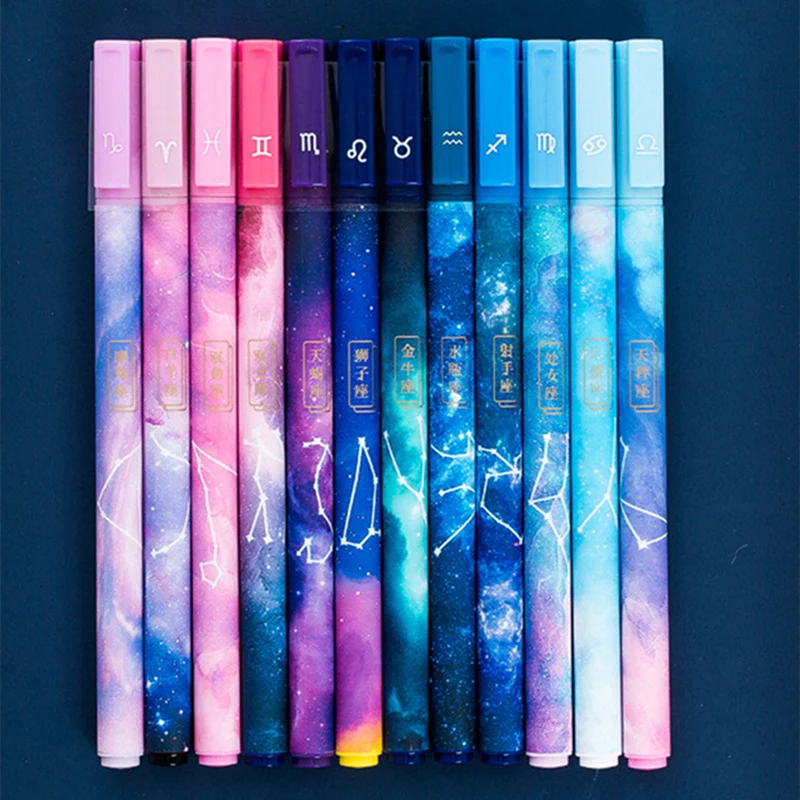 

12 шт./компл. звездное небо, созвездия, фотография, креативный подарок для студентов, школьные канцелярские принадлежности, оптовая продажа