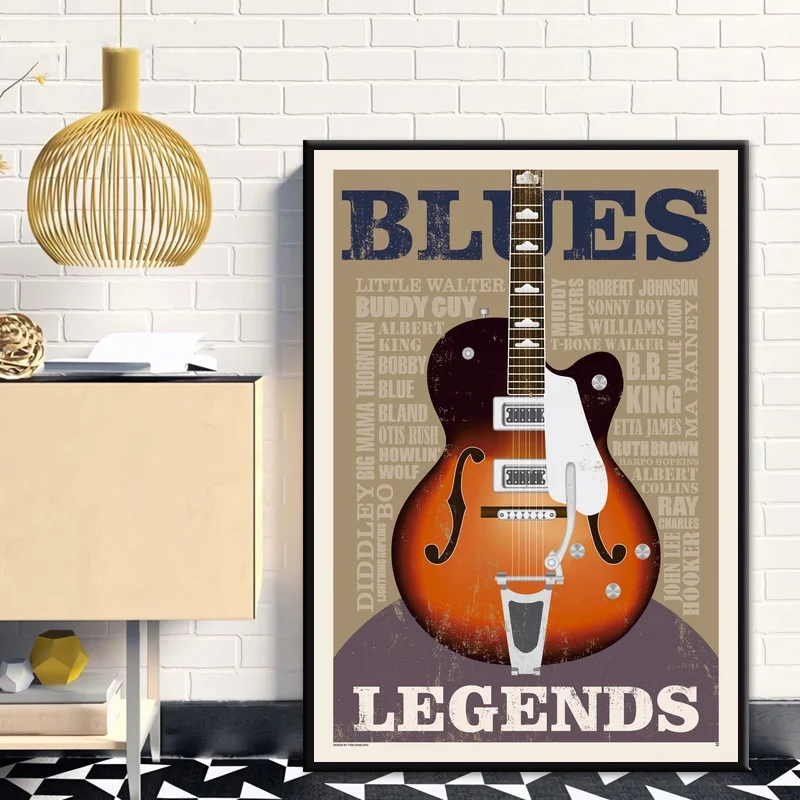 GX1855 постер с изображением легенд блюз гитары звезд картины маслом принты холст
