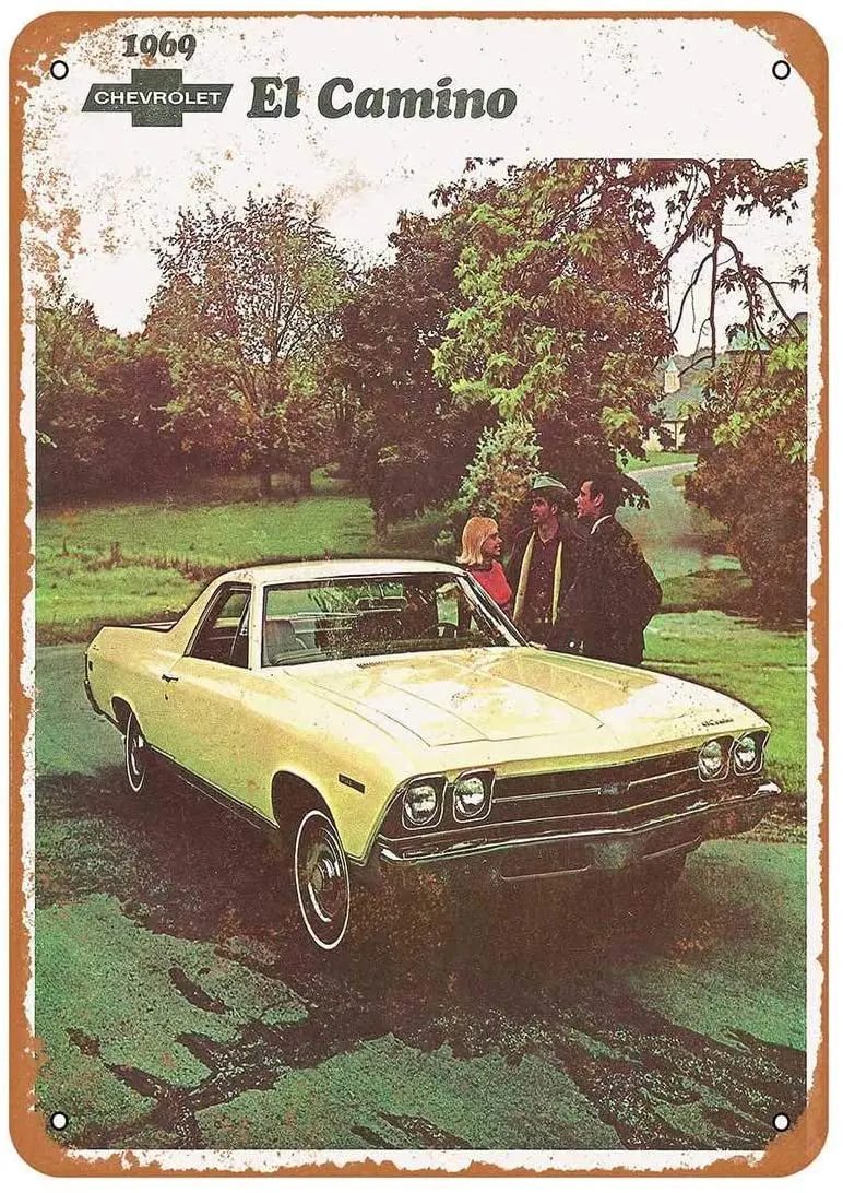 

Diuangfoong 1969 Decor El Camino Vintage Look Metal Sign 12"×8"