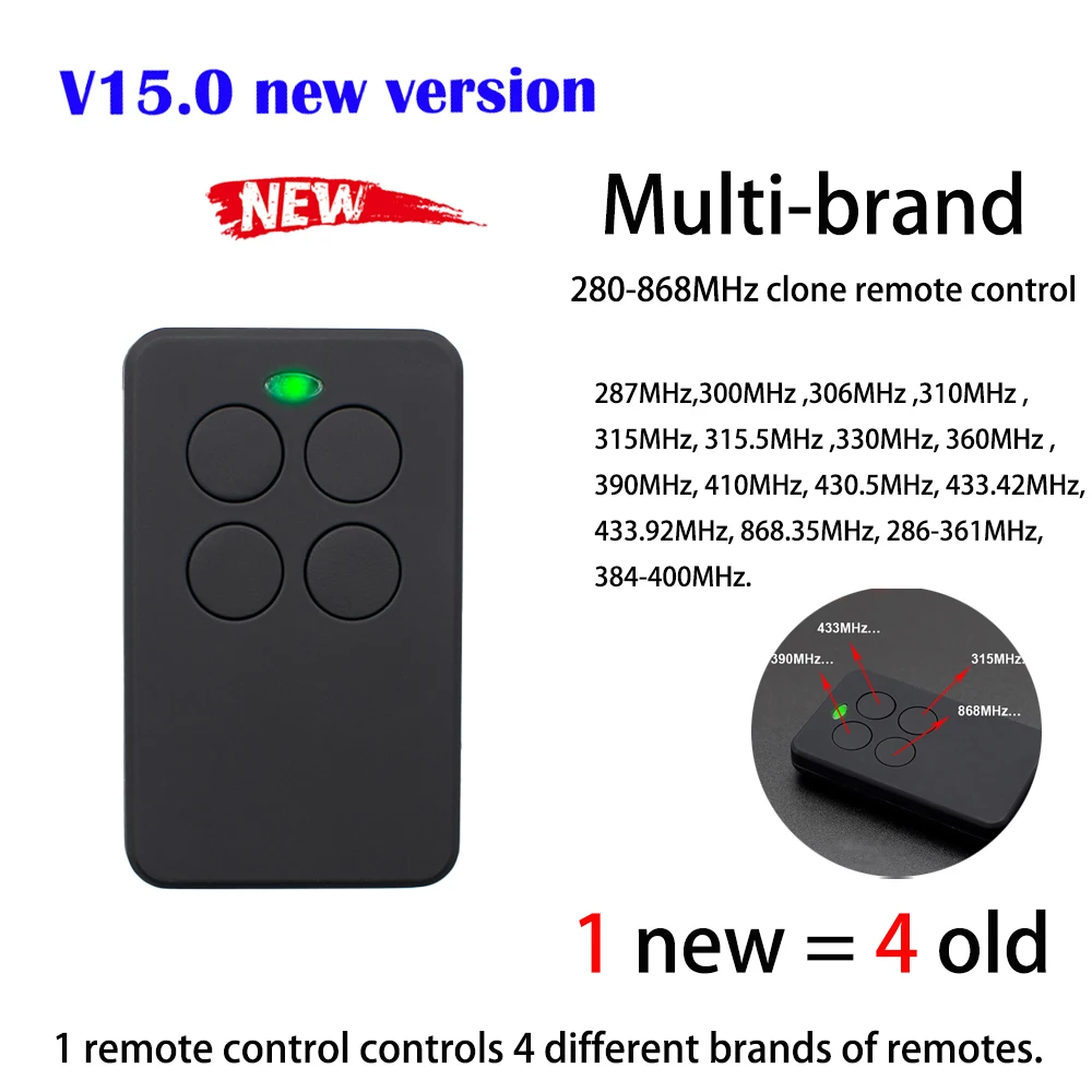 4 in 1 Garage Remote Control Gate NOVOFERM NOVOTRON 502 MAX43-2 504 MAX43-4 433 92 MHz Door Opener Duplicator | Безопасность и