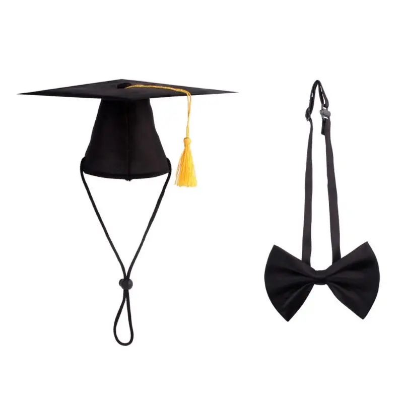 2 шт. Pet Dog Выпускной колпачок галстук-бабочка украшение реквизит для фотосессии