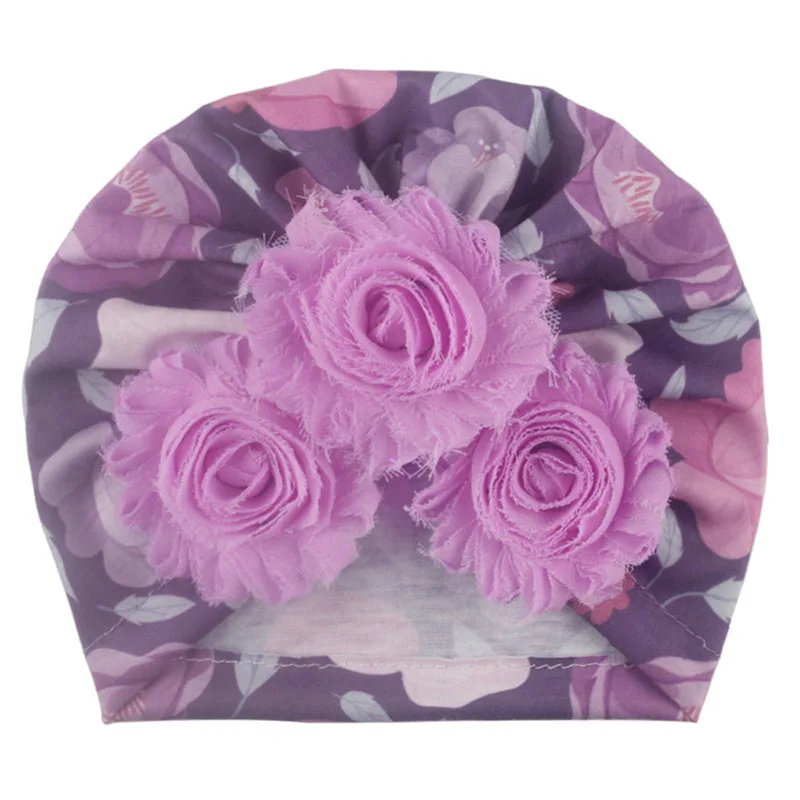 

Floral Print Infant Turban Cap Newborn Baby Soft Hat Toddler Girls Boys Fashion Baby Hats Flower Beanie Caps Accessories