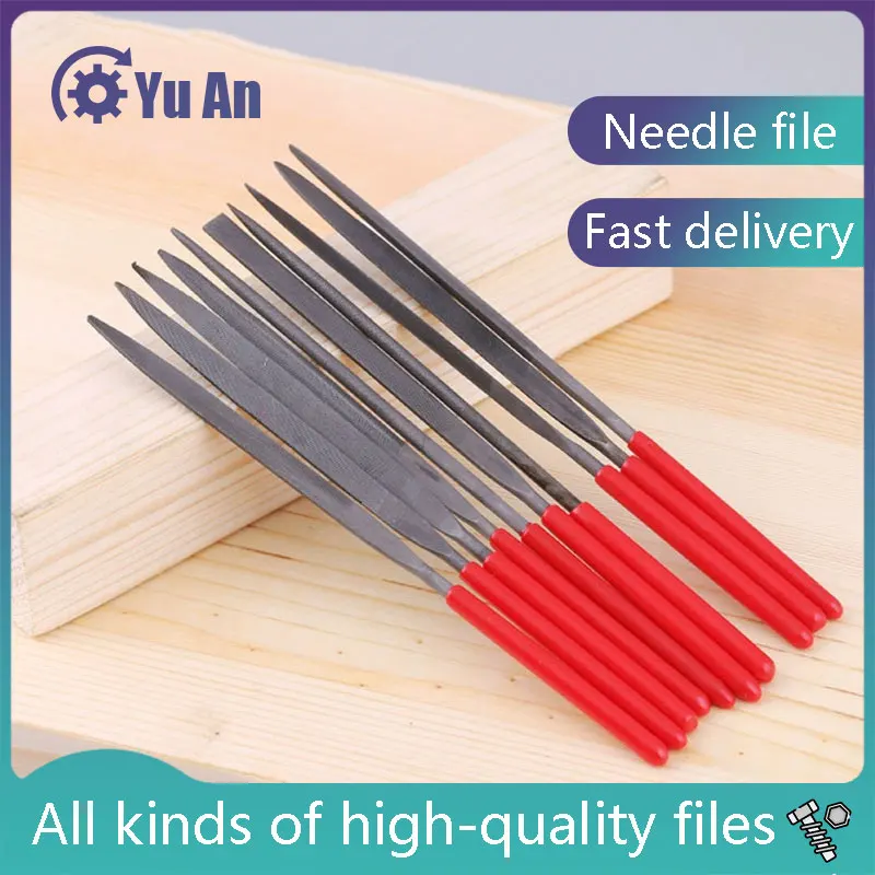 File Set Woodworking Sanding Tool Small File Knife Steel File Metal Triangle Semicircle Mini Plastic Assorted Files