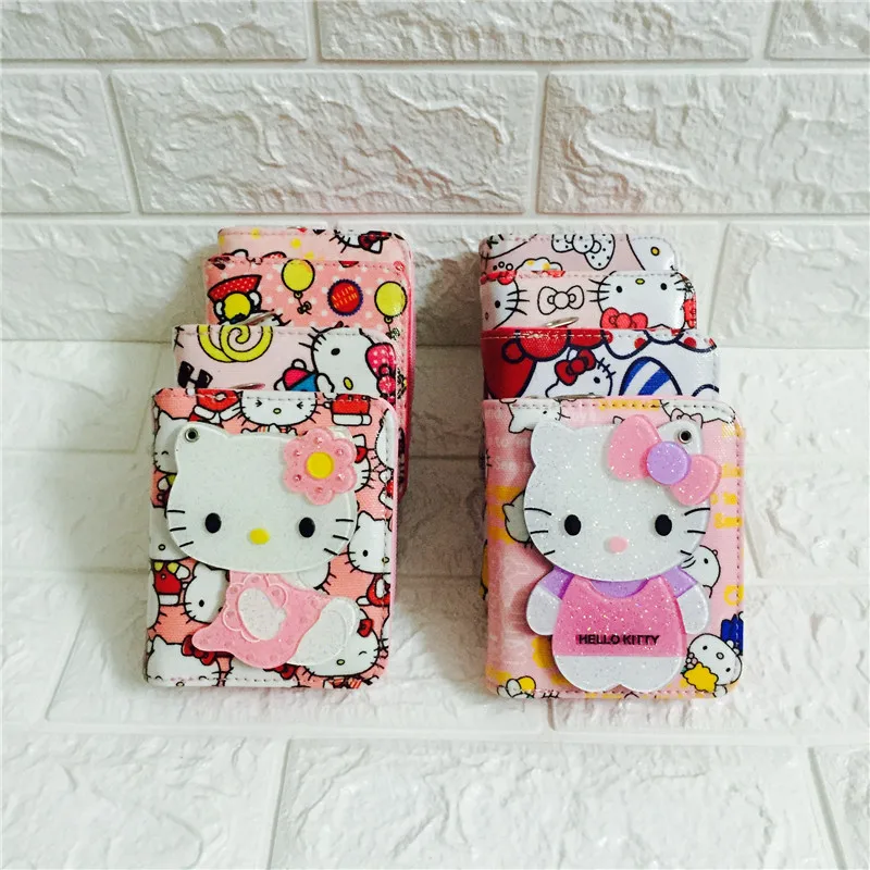 HELLO KITTY Модный женский короткий кошелек с рисунком милый детский индивидуальный