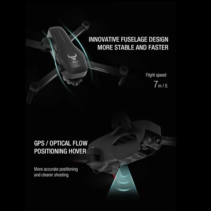 Профессиональный Дрон с GPS и 2-осевым стабилизатором Квадрокоптер 50-кратным