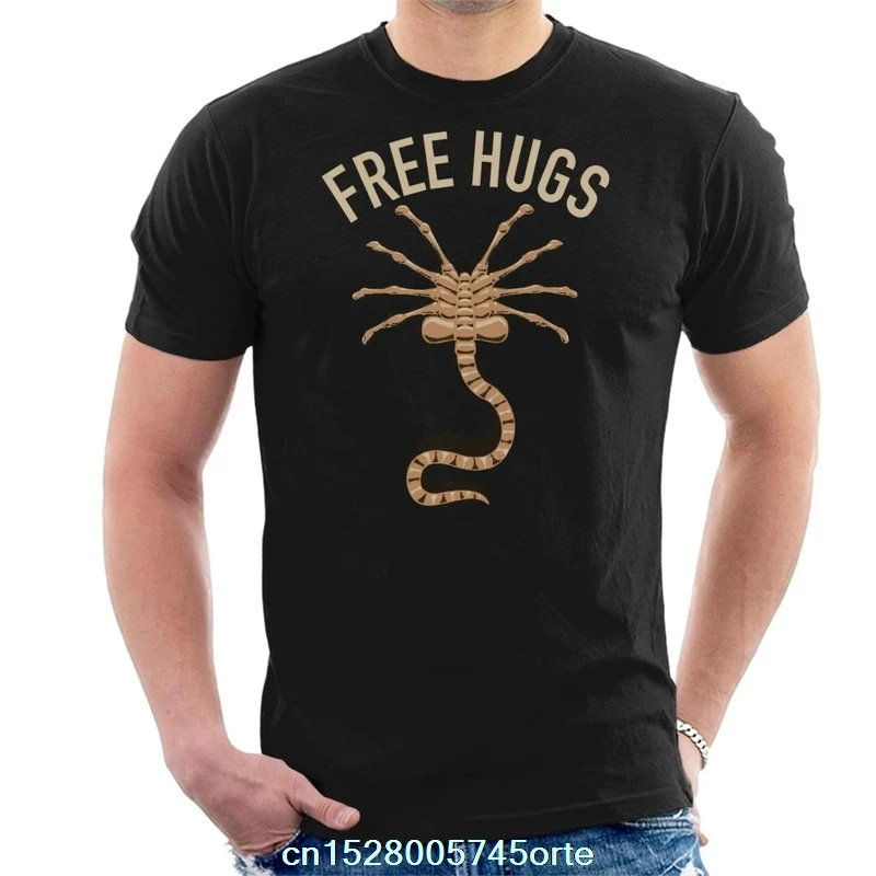 Мужская футболка с принтом camiseta Alien Facehugger Free Hugs Xenomorph 100% хлопок женская