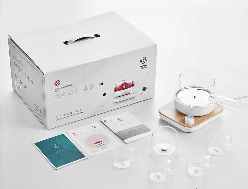 Xiaomi многофункциональный чайник для приготовления чая стеклянный чайник с защитой от обжига съемная ручка для слива чая Чайная плита товары для дома