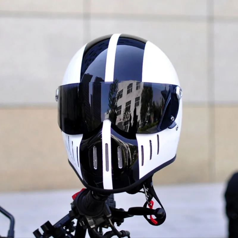 

Мотоциклетный шлем TT & CO в стиле ретро, винтажные шлемы из стекловолокна, маленький корпус, для мотоциклистов