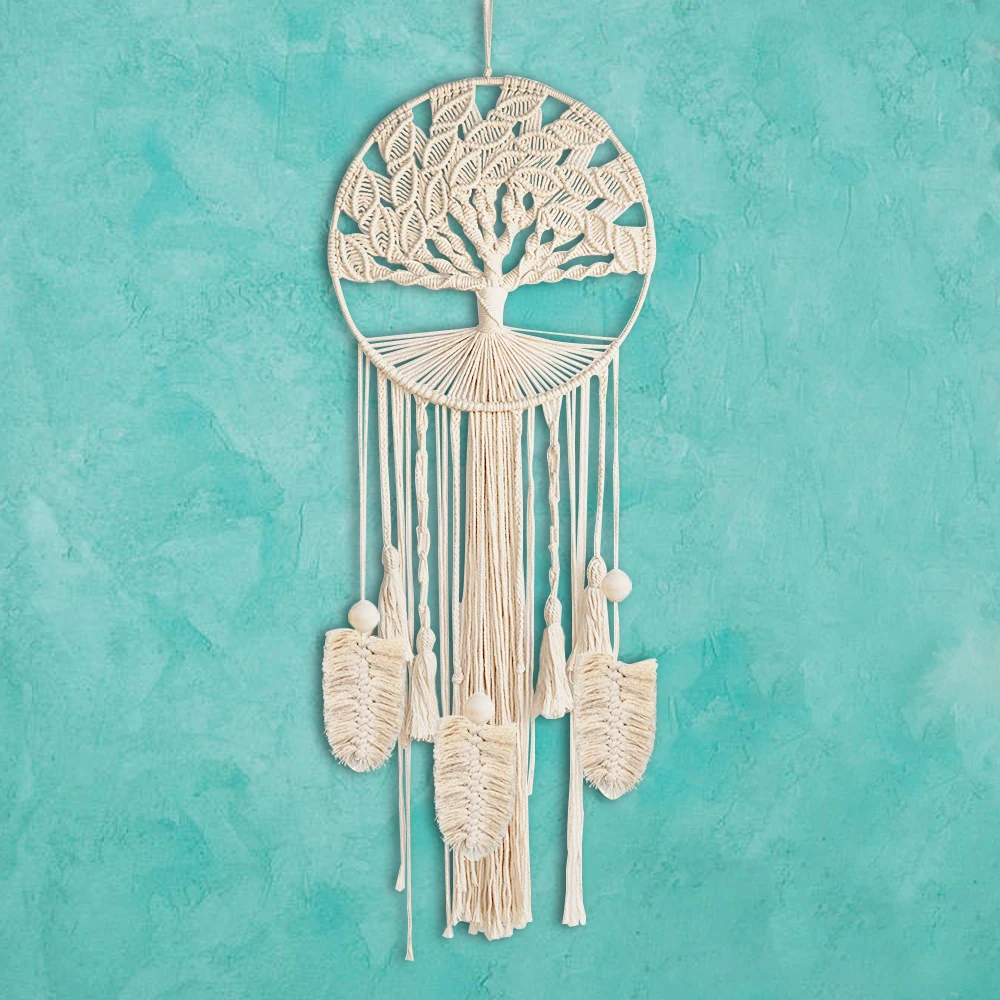 Макраме Ловец снов Древо жизни хлопковый Бохо с кисточками ручная работа