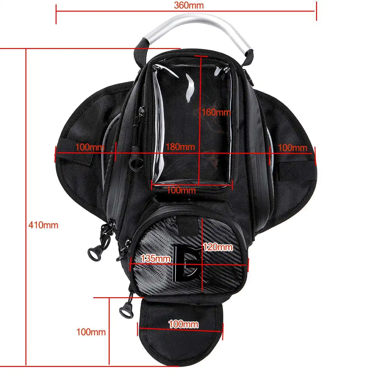 

Motorcycle Tank Bag Motorbike Oil Fuel Tank Bag Magnetic Tank Bike Saddle Bag Motorcycle Bag Big Screen for Phone GPS Navigation
