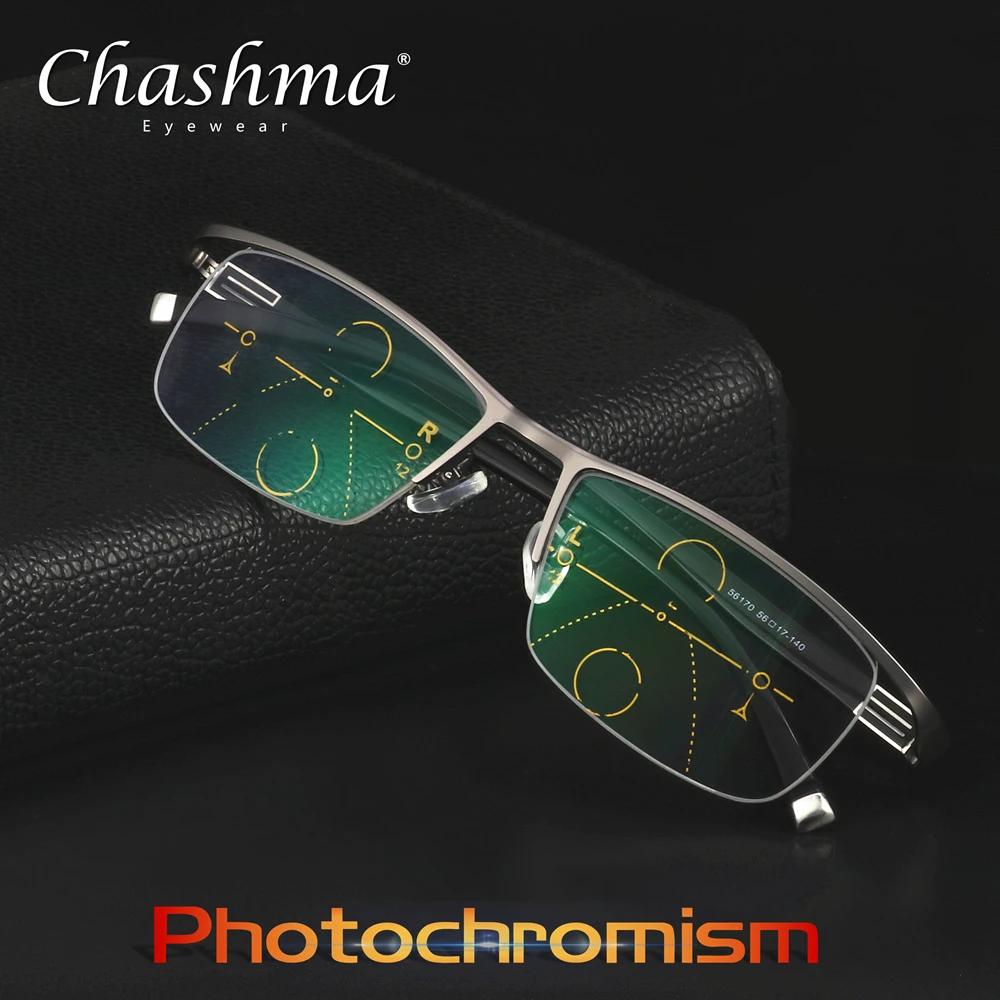 CHASHMA регулируемое видение бифокальный переход солнце фотохромные прогрессивные очки для чтения Мультифокальные очки+ 1 1,25 1,5 1,75