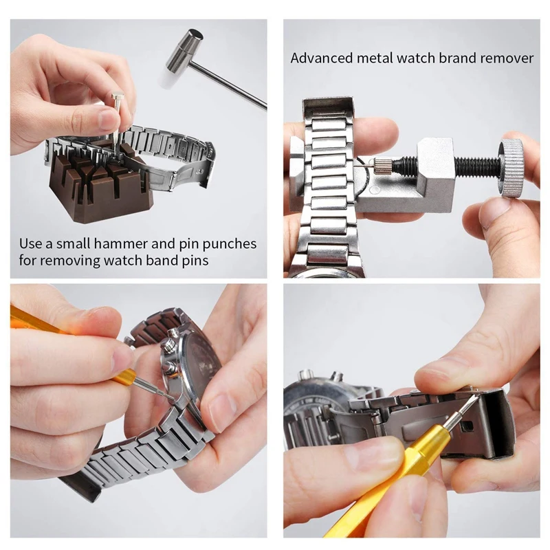 

Watch Repair Kit, Professional Spring Bar Tool Set, Watch Battery Replacement Tool Kit Watch Band Link Pin Removal with Carrying