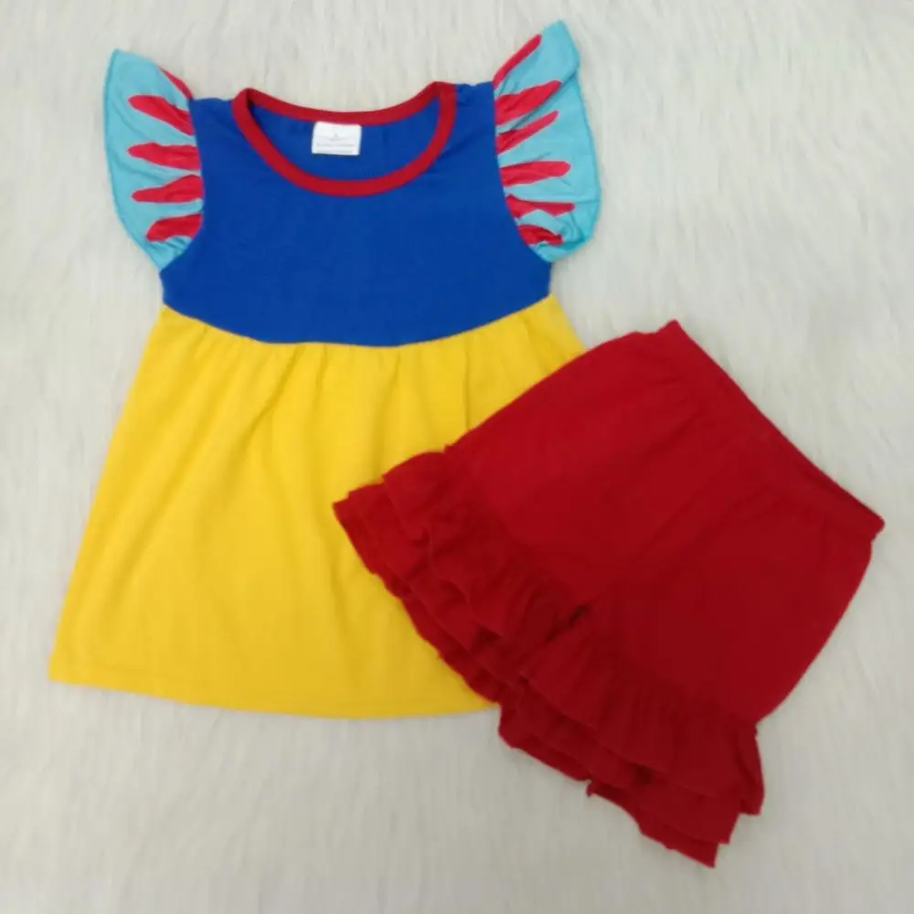 

100%Cotton newborn baby fashion style clothes infant toddler kids summer short sleeve+solid red shorts 2pcs set