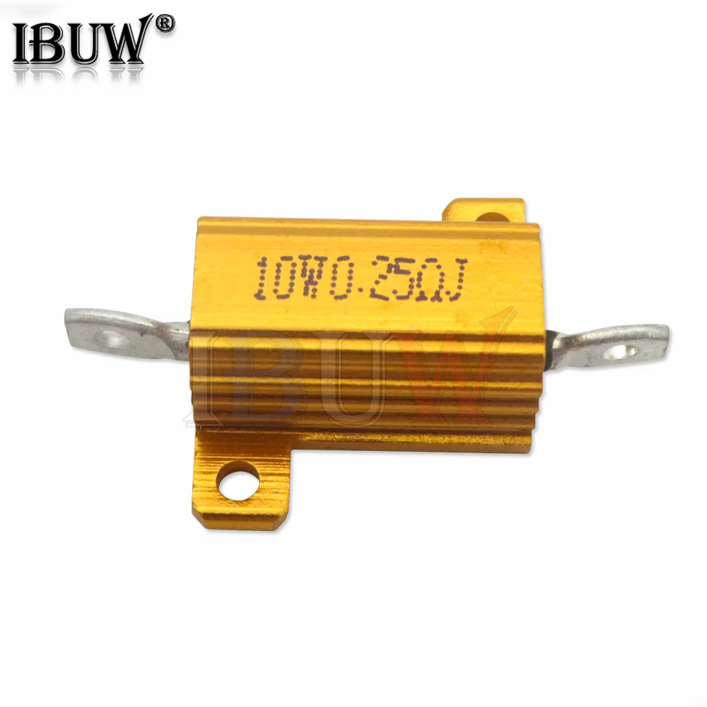 1 шт. RX24 10 Вт алюминиевый мощный металлический корпус чехол проволочный резистор 0