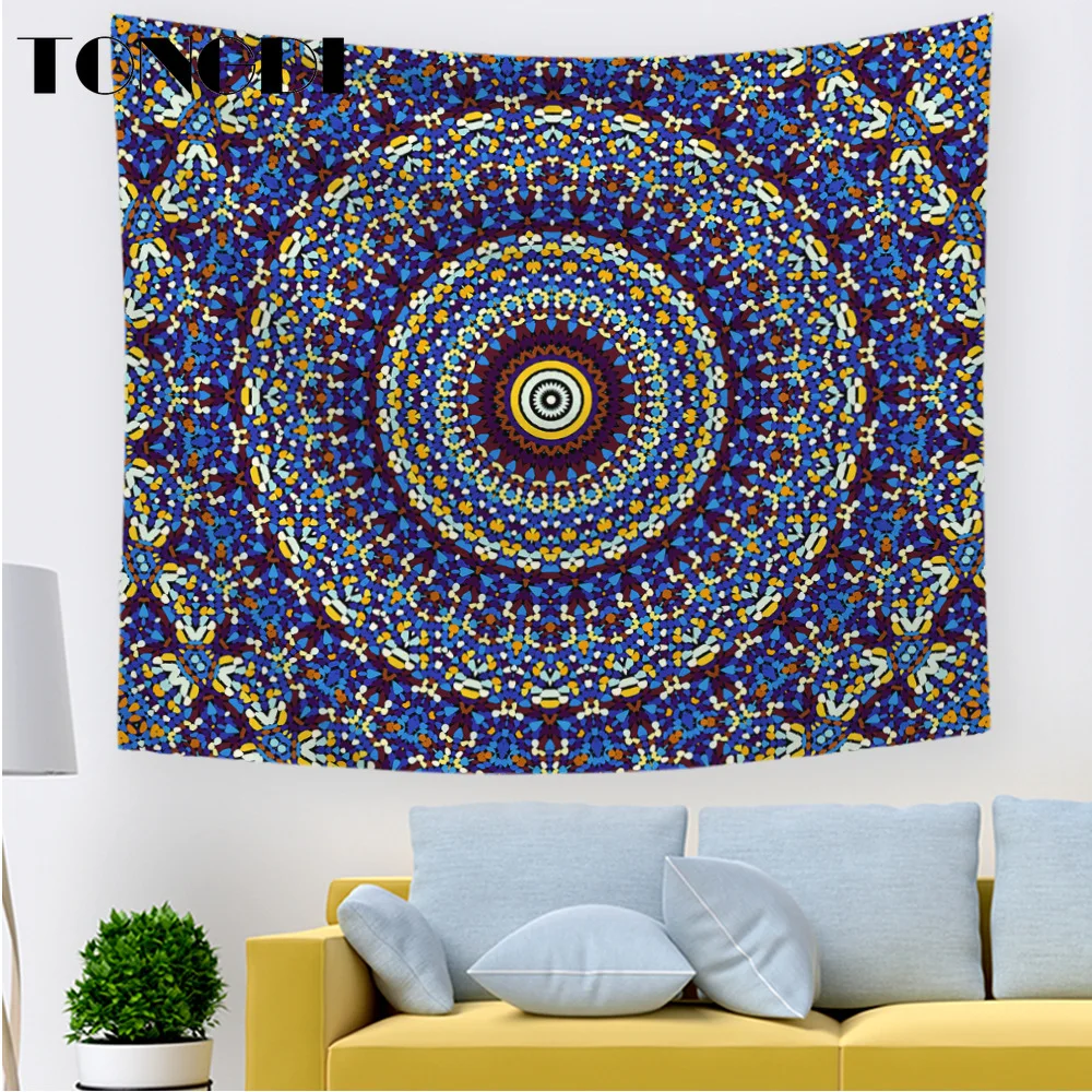TONGDI гобелен мандалы в стиле бохо датура фантазия картина маслом печать настенный