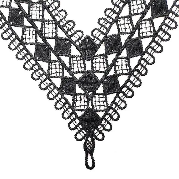 Стильный вышитый патч украшения на плечо венецианское кружево сделай сам ручная