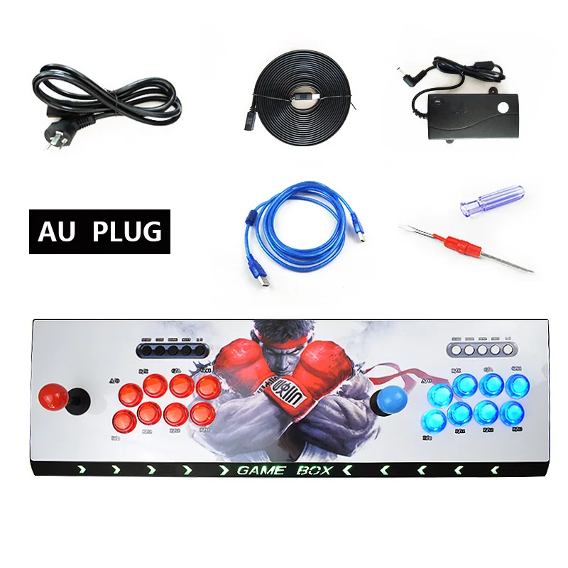 IYO Pandora 9H 3D 2199 игровая аркадная консоль USB джойстик аркадные кнопки 2 игрока контроллер Ретро аркадная игра Коробка - Цвет: Type 4 AU PLUG
