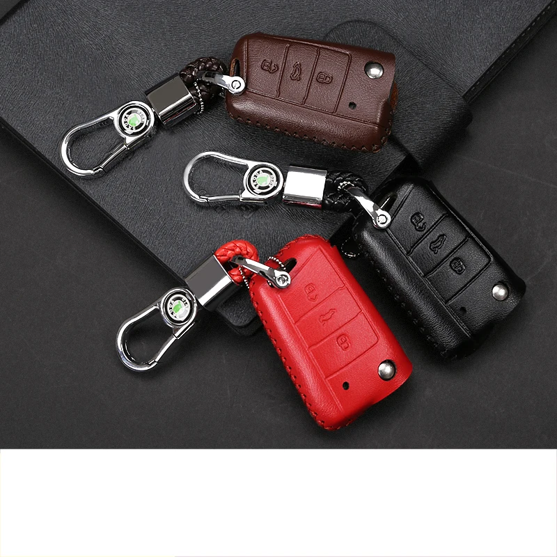 Кожаный чехол для автомобильных ключей Lsrtw2017 Skoda Kodiaq Karoq аксессуары внутренней