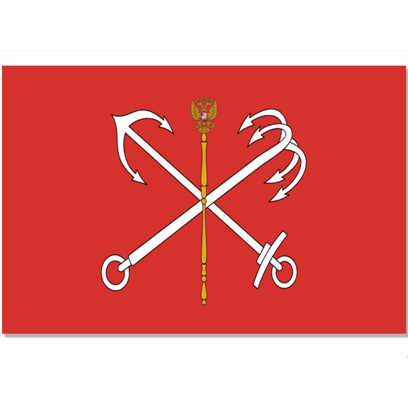 

Saint Petersburg flag Russia State Flag 100D Polyester brass grommets custom flag 60x90cm/90x150cm/120x180cm