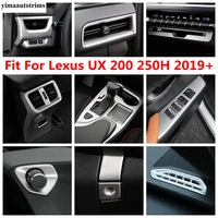 armrest box window lift button head lamps gear handle dashboard panel cover trim for lexus ux 200 250h 2019 2022 abs accessories