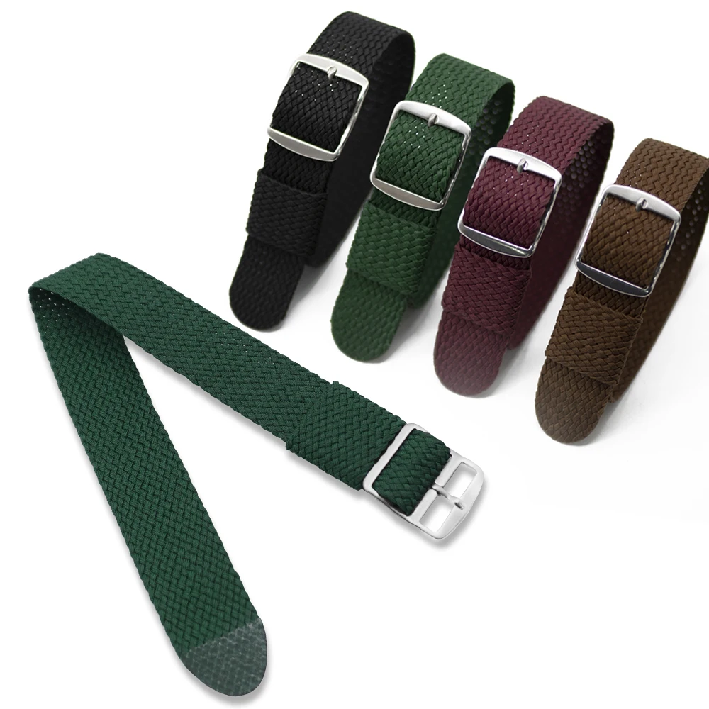 Нейлоновый ремешок для часов Nato тканый 20 мм 22 модный перлона черный цвет сменный |