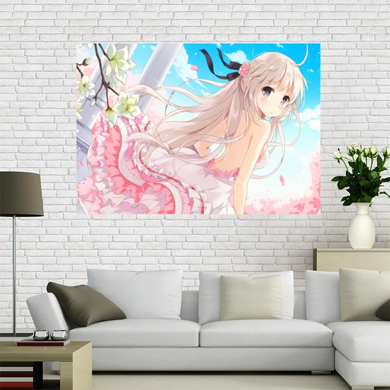 Новое поступление персонализированный постер на холсте с аниме девушкой для