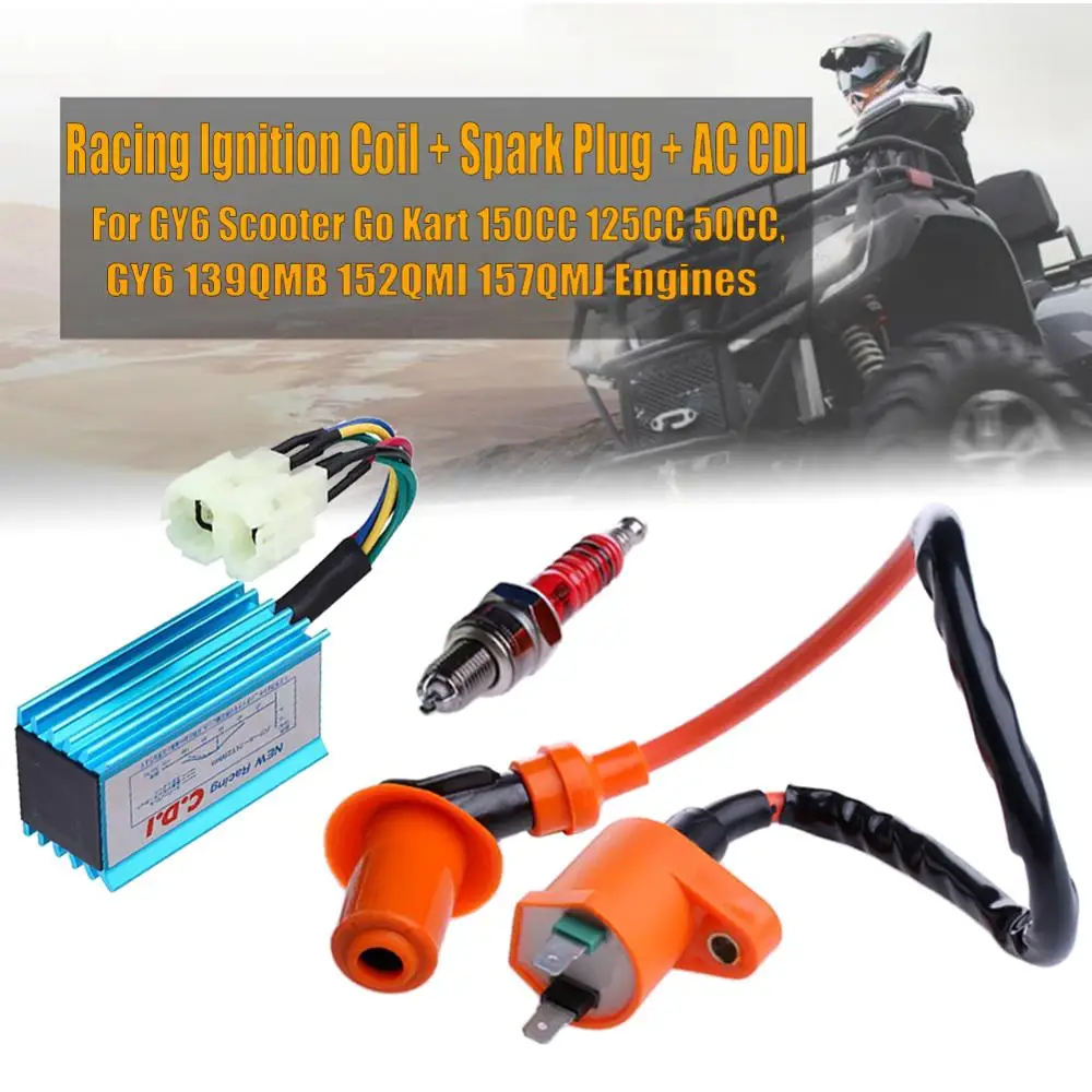 Для GY6/50CC/125CC/150CC модифицированный оранжевый воспламенитель многоугольная Свеча