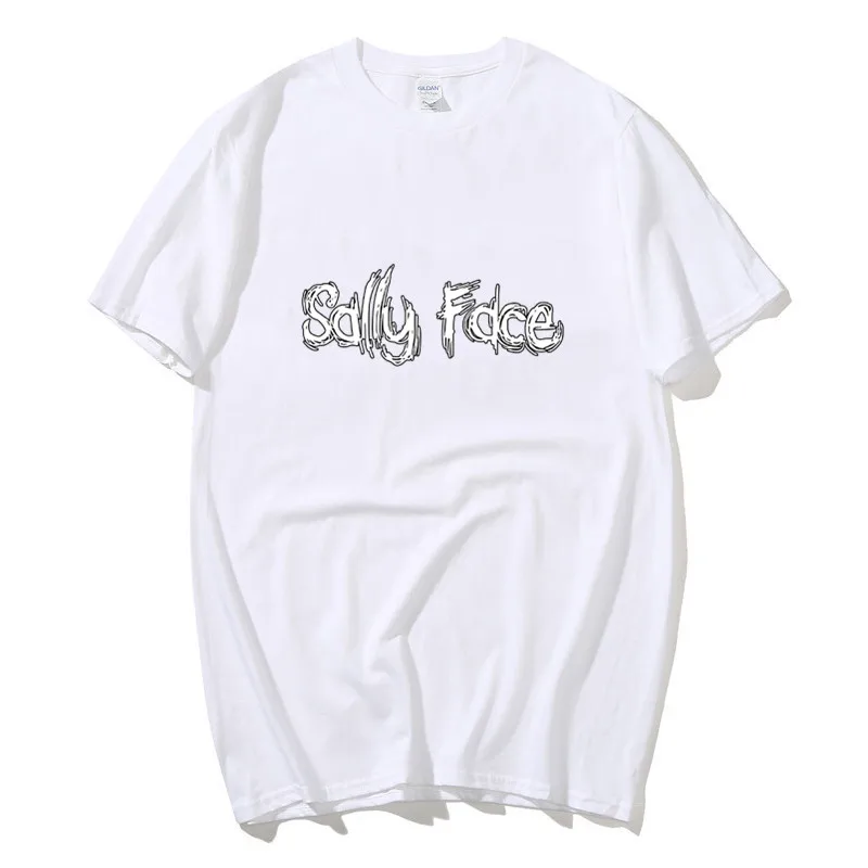 

2021 Sally Face Print Regular T Shirt Women Funny Cotton Short Sleeve T-shirt Summer Fashion Casual Short-sleeve Tees For Girls