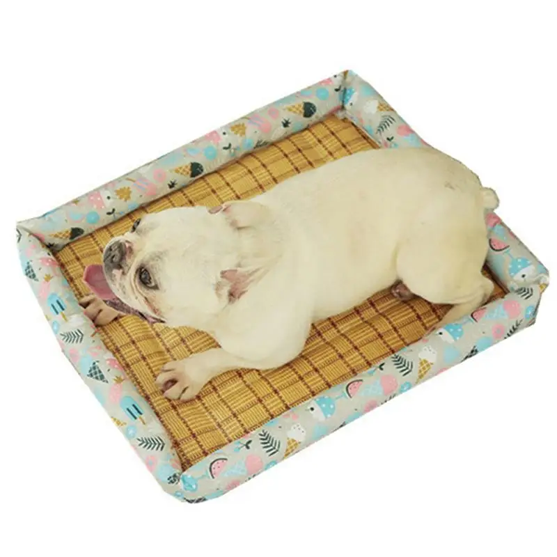 

1 Pcs Dog Mat Cooling Summer Pad Pet Dog Bed Summer Washable Ice Silk Breathable Blanket Puppy Sleeping Mats Pet Dogs Supplies