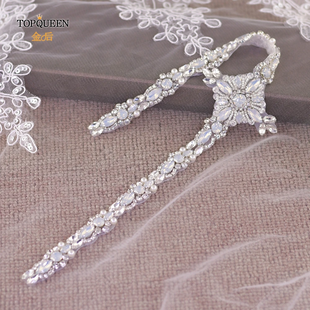 TOPQUEEN S356 Свадебная Опаловая лента украшения ремни Стразы женское свадебное